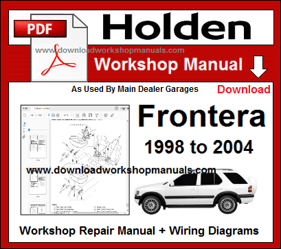 Holden Frontera Workshop Service Repair Manual